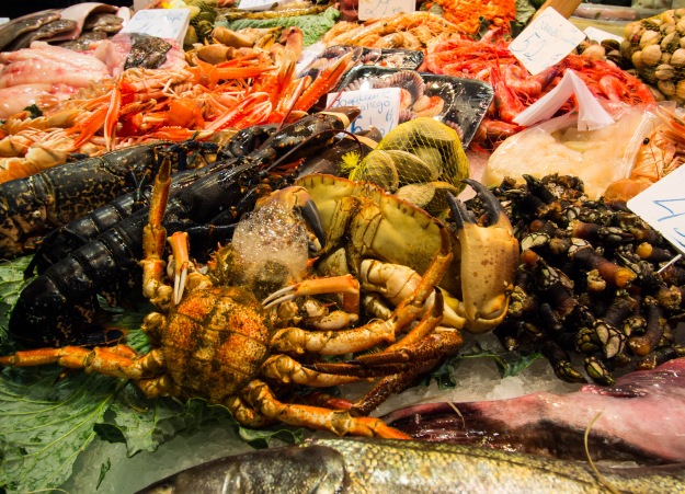 La Boqueria - Seafood - Barcelona - Spain - Mercat